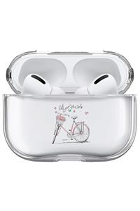 Apple Airpods Pro Kılıfı Desenli Şeffaf Sert Kapak - Bike Like.