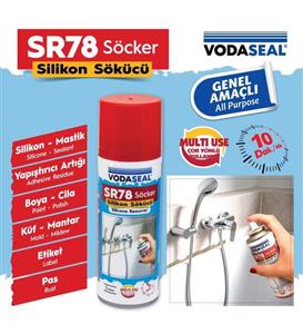 Vodaseal Silikon Etiket Mastik Küf Pas Boya Sökücü Sprey 200 ml