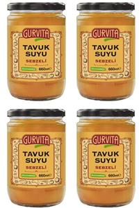 Gurvita Tavuk Suyu Sebzeli 660 ml 4'lü