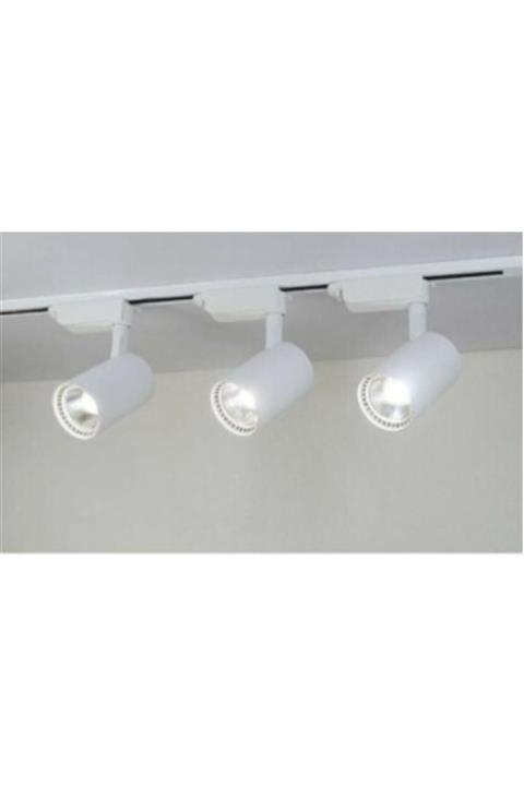 ZMR Ledli Beyaz Kasa Günışığı 3 Adet 30watt 360 Derece Dönebilen Ray Spot