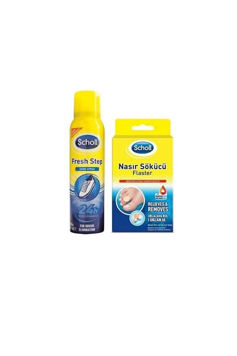Scholl Su Geçirmez Nasır Sökücü Flaster+ Koku Önleyici Ayakkabı Spreyi
