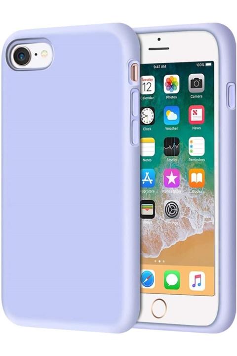 Teknoçeri İphone 7 / 8 İçi Kadife Lansman Silikon Kılıf Lila