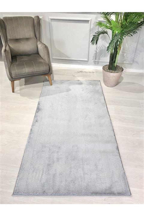 Valavingo Gri Renk Kaymaz Taban Peluş Yolluk