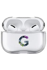 Apple Airpods Pro Kılıfı Desenli Şeffaf Sert Kapak - G Harfi.