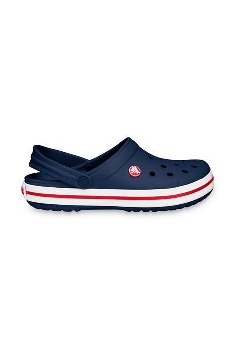 Crocs Lacivert Unisex Crocband Kenarı Kırmızı Beyaz Çizgili Terlik