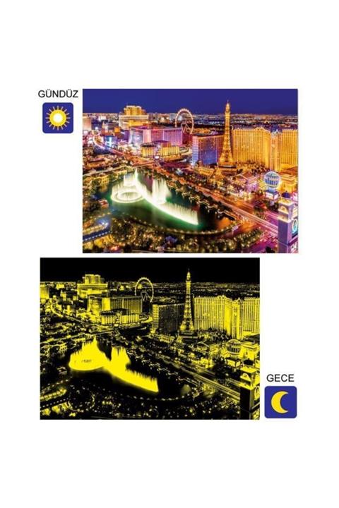 EDUCA Neon Puzzle 1000 Parça Las Vegas