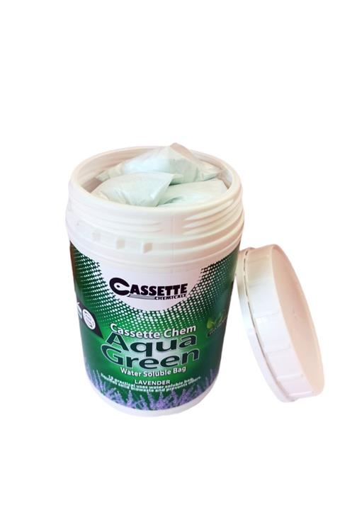 CASSETTE CHEMICALS Karavan Tekne Tuvalet Kimyasalı Aqua Green Water Soluble Bag Kasetli Portatif Tuvalet Atık Parçalayı