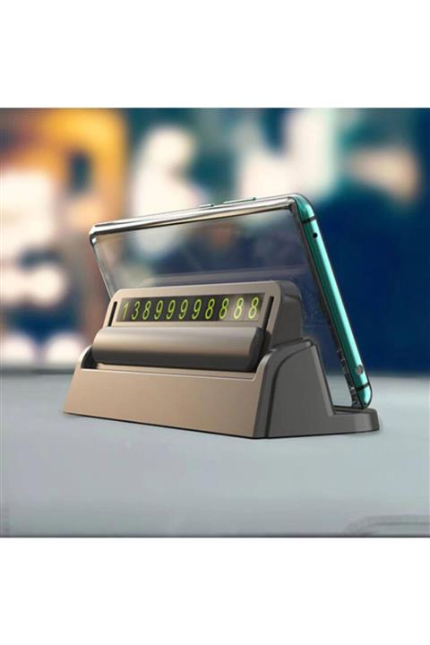 Streak Standlı Telefon Park Numaratör Araç İçi Tutucu Çift Tel Numaratik  Siyah