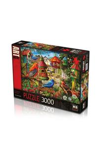 Ks Puzzle 23003 Ks, Bird House Gardens, 3000 Parça Puzzle