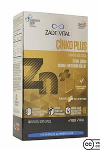 Zade Vital Çinko Plus 15 Mg 30 Kapsül