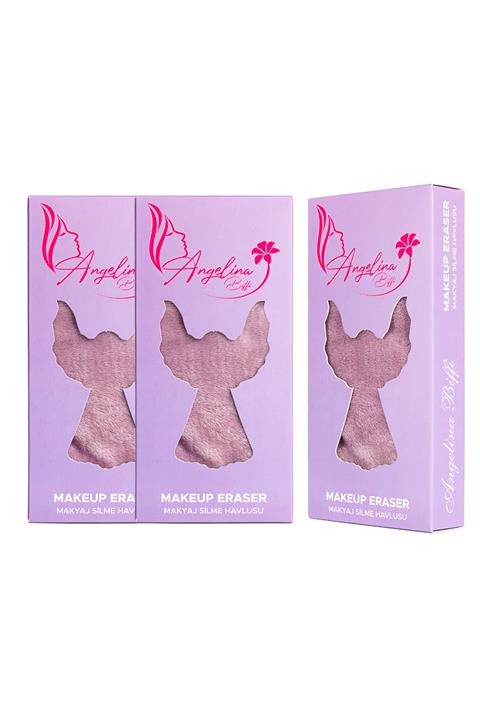 ANGELİNA Angeline Biffi- Kolay Yıkanabilir, Yüz Ve Makyaj Temizleme Havlusu (3 Lila)