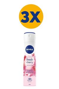 Nivea Fresh Cherry Kadın Sprey Deodorant 150 ml X3