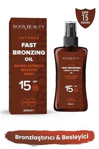 Roox Beauty Bronzlaştırıcı & Besleyici Spf 15 Fast Bronzing Oil 200 ml