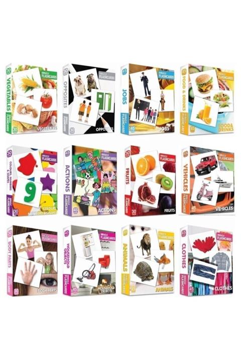 MK Publications Ingilizce Flash Cards 12 Set 465 Kart