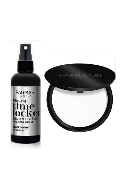 Farmasi Makyaj Sabıtleyıcı Transparan Pudra 14 Gr +  Makyaj Sabitleyici 115 ml.