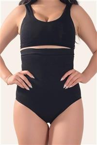 Formfit by Şalcı Beden Küçülten Seamless Dikişsiz Mideli Yüksek Bel Slip Korse Siyah