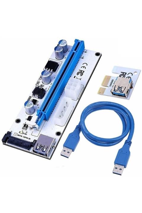 Alfais 4748 Pcı E Express 1x To 16x Usb 3.0 Riser Yükseltici Uzatma Kartı 008s