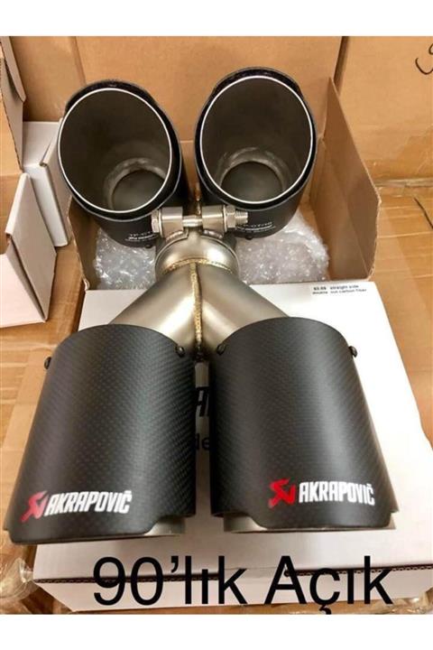 Drs Tuning Akrapoviç Egsoz Ucu Egzoz 90'lık Çiftli Açık (ADET FİYATIDIR)