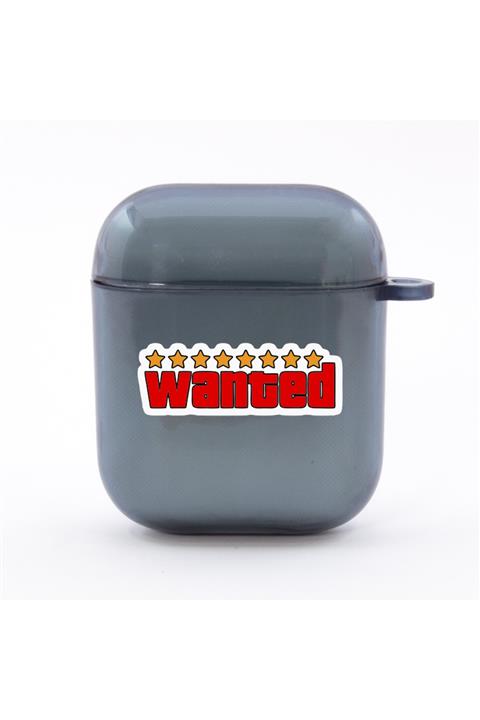 shoptocase Wanted Detaylı Füme Renk Airpods Kılıfı