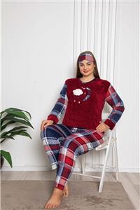 ASEL PİJAMALARI Kadın Battal Kışlık Polar Pijama Takımı