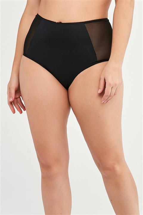 Penti Siyah Beauty Mesh Highrise Slip Külot