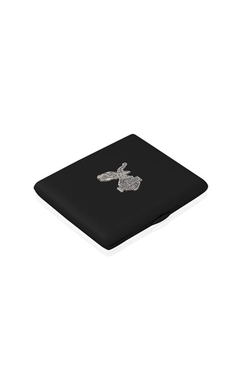 zekupp Siyah Harley-davidson Metal Sigara Tabakası