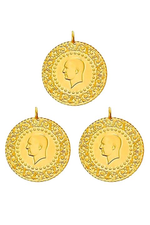 Ahlatcı Sarrafiye-3 Adet Yeni Tarihli Çeyrek Altın