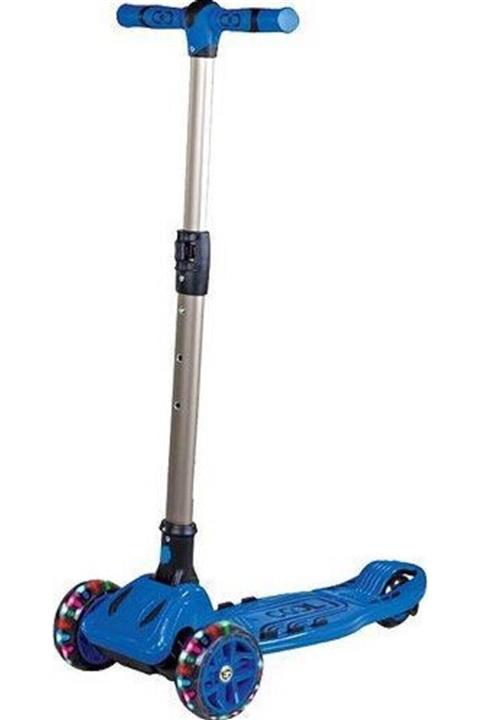 Furkan Toys Mavi Cool Wheels Maxi Led Işıklı 3 Tekerlekli Yükseklik Ayarlı Scooter 50kg
