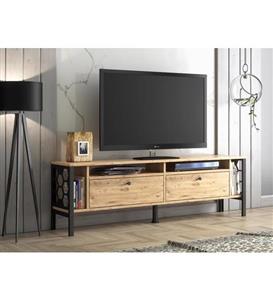 Wood'n Love Luna 160 Cm Tv Ünitesi - Atlantik Çam / Siyah