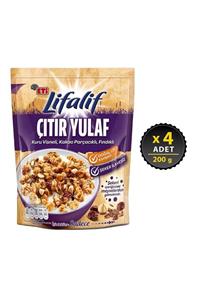 Eti Lifalif Çıtır Yulaf Vişneli, Kakaolu, Fındıklı 200 g x 4 Adet