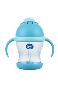 Wee Baby Kulplu Pipetli Bardak 200 ml  - Mavi