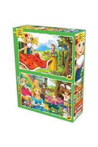 LAÇO Kids Prenses Ve Arkadaşları 2ın1 Puzzle 50-100 Parça Lc7332