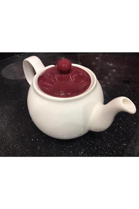 Çarşambapazarı Demlik Seramik Sunum Demliği Beyaz