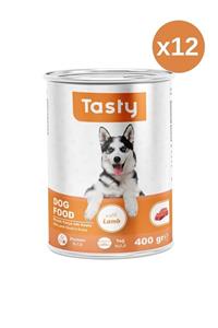 Tasty Kuzulu Parça Etli Konserve Köpek Maması 400 gr x 12 Adet