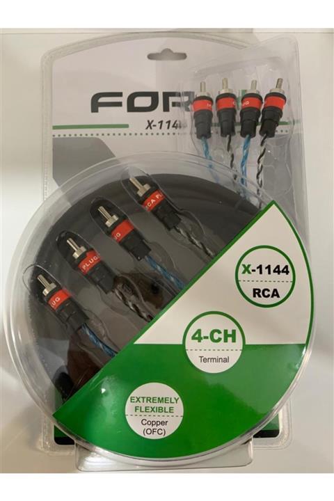 ForX X-1144 4 Giriş 4 Çıkış Oto Rca Kablosu