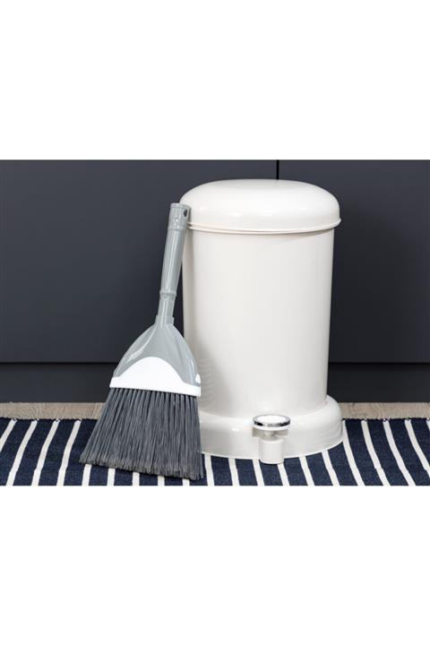 Madame Coco Graque Toz Süpürgesi - Beyaz / Gri