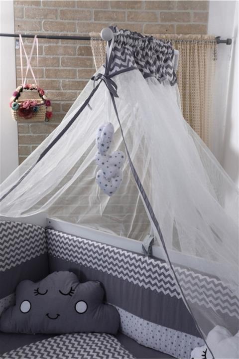 Mini Baby Figürlü Gri Cibinlik Ve Aparat Seti