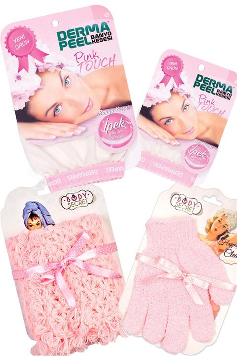 Dermapeel Pink 4'lü Banyo Seti