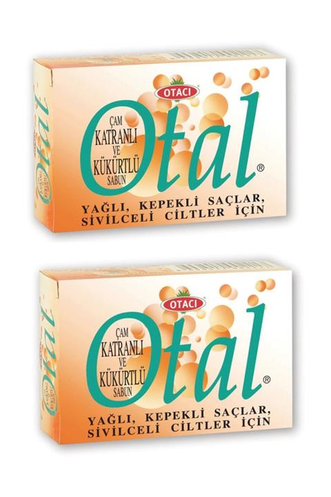 Otacı Otal Çam Katranlı Ve Kükürtlü Sabun 80 gr 2 Adet-yağlı Kepekli Saçlar Ve Sivilceli Ciltler Için