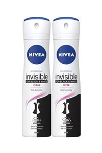 Nivea Invısıble Black&whıte Clear Sprey Deodorant 150 ml Kadın 2'li Avantaj Paketi