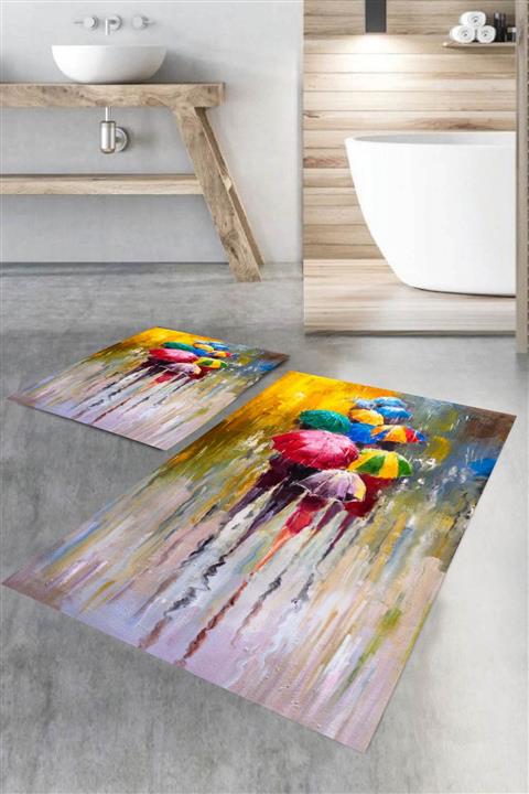 Dekomis Banyo Halısı Ikili Klozet Takımı Dot-tk-hp-676