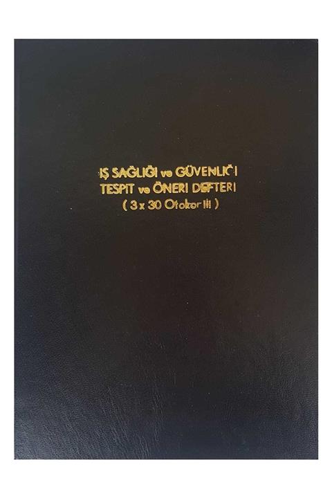 Kocaoluk İş Sağlığı ve Güvenliği Tespit ve Öneri Defteri Cilt Kapak