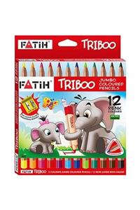 Şahinler Fatih 12'li Triboo Natural Jumbo Tam Boy Kalemtraşlı Kuruboya