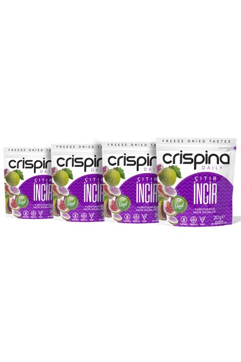 Crispina Çıtır Incir 4'lü Paket Glutensiz , Vegan , %100 Doğal , Katkısız
