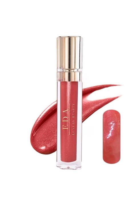 EDA LUXURY BEAUTY Şeftali Rengi Pembe Simli Dudak Parlatıcısı Lipstick Lüks Parlak Hacimli Ruj Diamond Shine Lip Gloss
