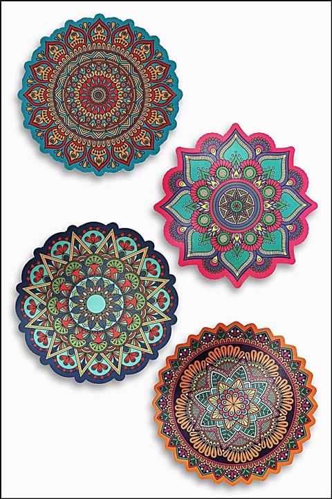 kitchen sense 4 Adet Ahşap Otantik Desenli Nihale15 cm