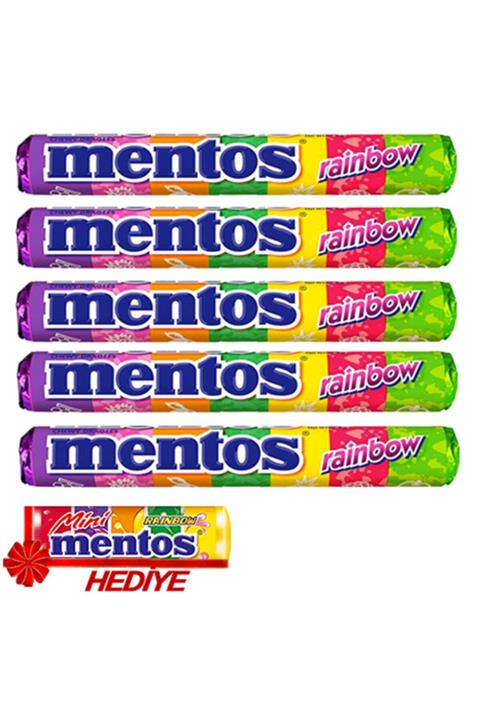Mentos Stick Şeker Rainbow '' 5 Adet '' ( Mini Hediyeli)