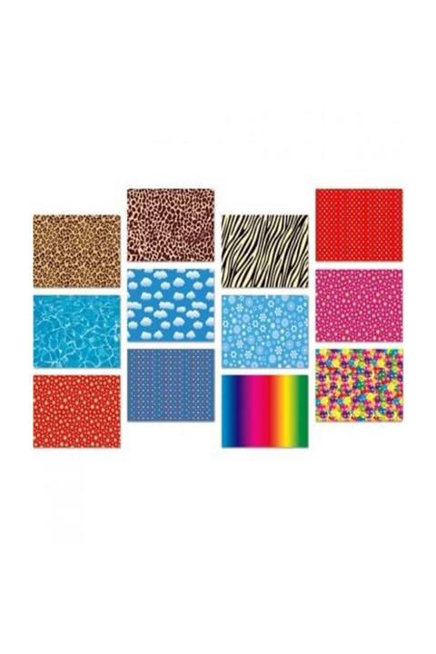 Keskin Color  Desenli Fon Karton 50x70 12 Li Paket ( 1 Pakette 12 Model)