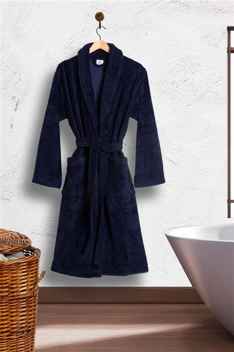 INTER Z %100 Pamuk Triga Mayer Bornoz - Lacivert