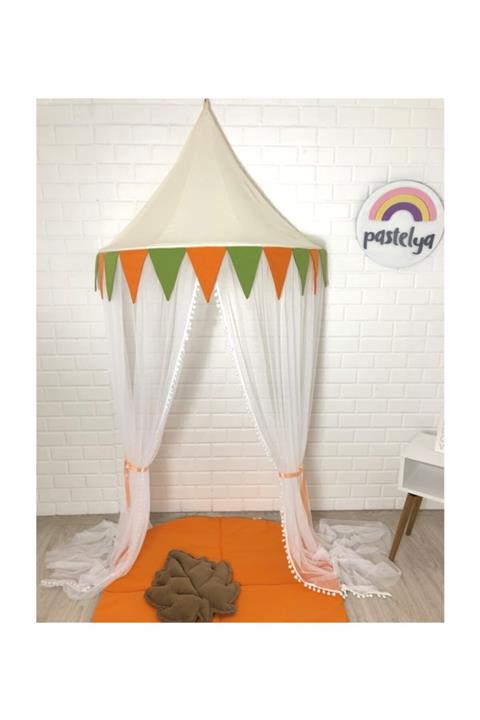 Pastelya Turuncu Tente Cibinlik Tente Çocuk Odası